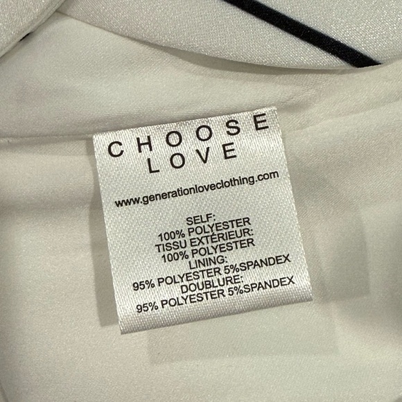 Generation Love Womens White Pinstripe Leighton Satin Blazer - Picture 12 of 12